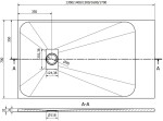 MEXEN/S - Hugo sprchová vanička SMC 150x70, bílá, krytka černá 42107015-B