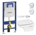 GEBERIT Duofix bez tlačítka + WC CERSANIT CLEANON CARINA + SEDÁTKO 111.300.00.5 CA3