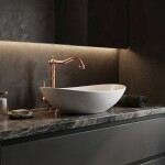 REA - Umyvadlová baterie Bona Brush Copper vysoká REA-B6528