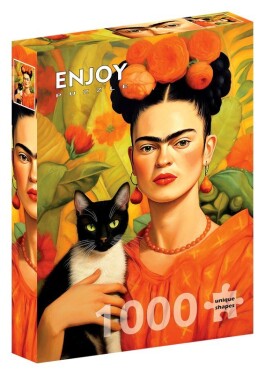 Puzzle Frida Kahlo s kočkou 1000 dílků