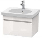 DURAVIT - DuraStyle Umyvadlová skříňka 40x60x45 cm, 1 zásuvka, lesklá bílá DS638302222