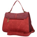Módní dámská koženková kabelka do ruky Sira, červeno-vínová