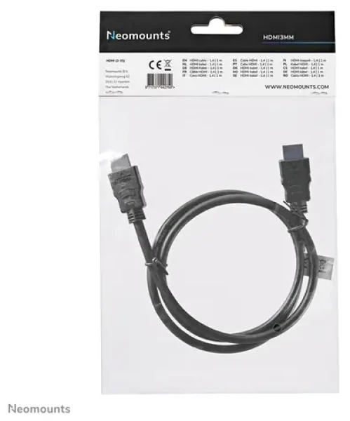Neomounts HDMI3MM černá / Kabel HDMI / High Speed / 1 m / 10,2 Gbit/s (HDMI3MM)