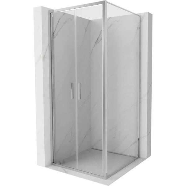 MEXEN/S - Exo sprhcový kout dveře křídlové 80 x 80, transparent, chrom 814-080-080-01-00