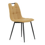 Jídelní židle, žlutá, látka, DCL-V2017 YEL2