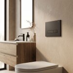REA - Podomítkový Instalační Set Slim 024N pro WC s Tlačítkem HD Black KPL-E1633