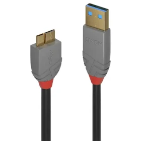 Lindy Anthra Line USB-A - Micro-USB B černá / Kabel / USB 3.2 Gen 1 / 1 m / 5 Gbit/s (36766)