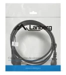 Lanberg CA-C13C-11CC-0018-BK černá / Napájecí kabel / C13 90° / CEE7/7 / 1,8 m (CA-C13C-11CC-0018-BK)