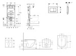 GEBERIT - Duofix Set předstěnové instalace, klozetu Oudee a sedátka softclose, tlačítko Delta30, alpská bílá SANI11CA31105