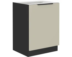 Dolní kuchyňská skříňka Arona, 60 cm, kašmírová/černá