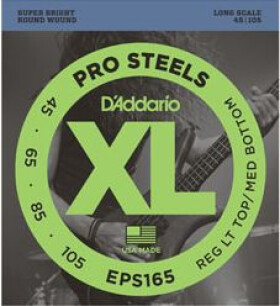 D'Addario EPS165 Pro Steels Reg Light Top/Medium Bottom - .045 - .105