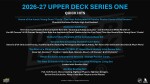 Hokejové karty NHL 2026-27 Upper Deck Series 1 Hockey TIN Box
