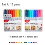 Fix na textil Monami Fabric Marker Brush - SET A 16 ks