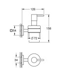 GROHE - QuickFix Start Cube Dávkovač mýdla s držákem, sklo/supersteel 41098DC0