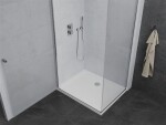 MEXEN/S - Pretoria otevírací sprchový kout 80x70, sklo transparent, chrom + vanička 852-080-070-01-00-4010