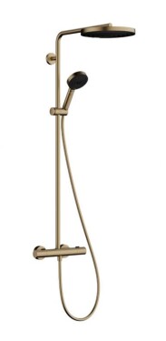 HANSGROHE - Pulsify S Puro Sprchový set s termostatem, průměr 26 cm, 3 proudy, kartáčovaný bronz 24236140
