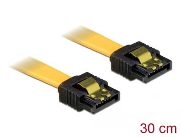 Delock Kabel SATA 3 Gbps (M) - SATA 3 Gbps (M) 0.3m žlutá (82473)