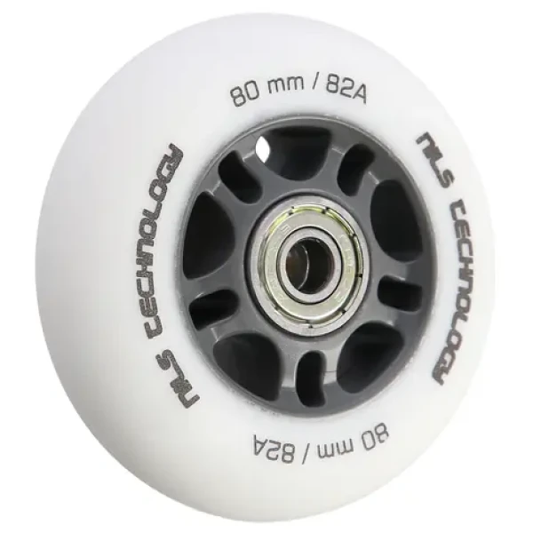 NILS Extreme PU 80x24 82A Matná kolečka s ložisky ABEC 9 bílá 4 ks (5907695544589)