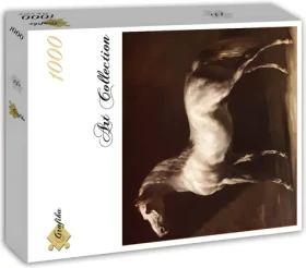 GRAFIKA Čtvercové puzzle Cheval Arabe Gris-Blanc