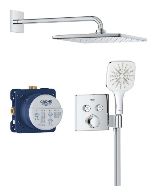 GROHE - Precision SmartControl Sprchový set s termostatem pod omítku, 31x31 cm, 3 proudy, chrom 34876000