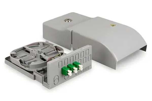 Digitus FTTH přípojková skříň / Přípojková skříň / 3x LC/APC Duplex / Šedá / 256x122x59 mm (DN-949103)