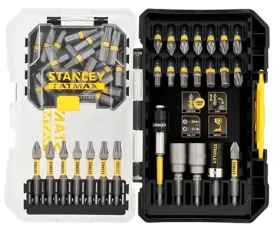 Stanley STA88559-XJ / Sada rázových bitů a nástavců / 1/4" / 2 magnetické držáky / 55 ks (STA88559-XJ)