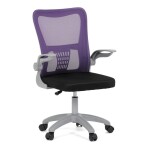 Dětská židle, výškově nastavitelná, fialová síťovina, KA-K2008 PUR