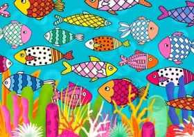 ENJOY Puzzle Ryby se vzorem