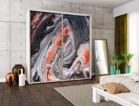 FRONTI Šatní skříň PENELOPA 205 Mramor 3 7001