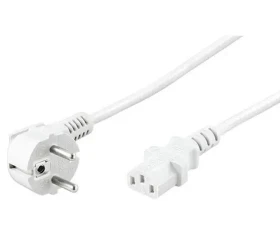 MicroConnect Síťový napájecí kabel Schuko 90° úhel - C13 5m bílá (PE010450W)