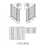 CERANO - Rozšiřovací profil pro sprchové dveře Antelo L/P - chrom - 30 mm CER-543916