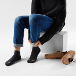 Unisex merino městské ponožky SMARTWOOL Everyday Roll Top Ankle Socks, Black velikost: 42-45 (L)