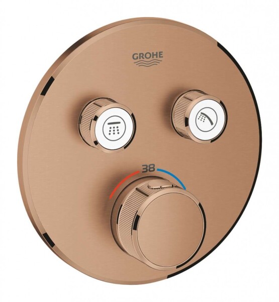 GROHE - Grohtherm SmartControl Termostatická sprchová baterie pod omítku, 2 ventily, kartáčovaný Warm Sunset 29119DL0