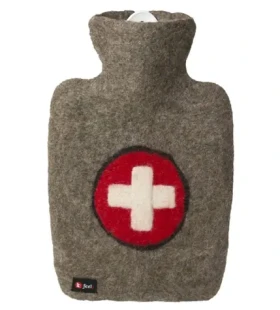 Hugo Frosch Classic Termofor s plstěným obalem ze 100 % ovčí vlny merino – kříž (4250098507035)