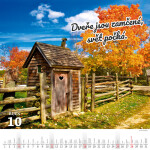 Nástěnný kalendář 2026 Helma - Kadibudky, 30 x 30 cm