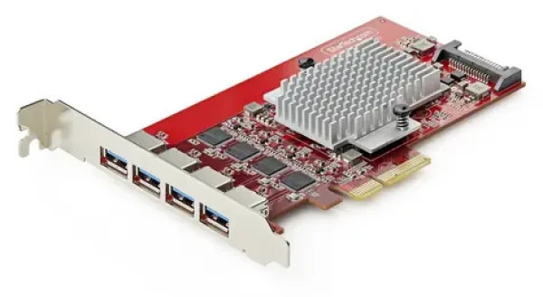 StarTech PCIe karta 4x USB-A / Řadič USB / PCIe 3.0 / USB 3.2 Gen 2 10 Gbps / ASMedia chipset (P10Q4A-USB-CARD)