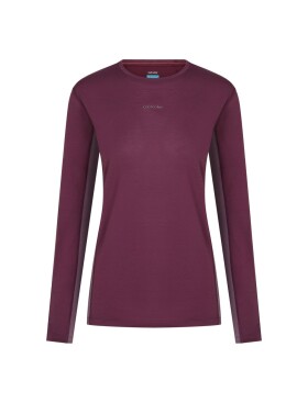 ICEBREAKER Wmns Merino 125 CL Sphe LS Tee Col Block, Dark Berry/Grey Plum/Cb (vzorek) velikost: S