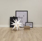 STAR TRADING Venkovní svítící hvězda Alice 3D Ø 60 cm, bílá barva, plast