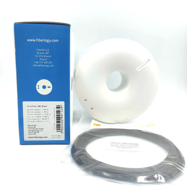 VZOREK 20 METRŮ - FIBERFLEX 40D filament černý 1,75mm Fiberlogy