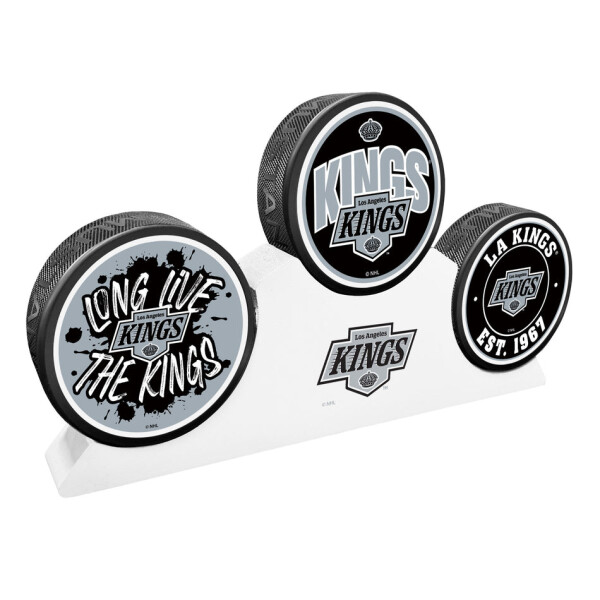 Mustang Puk Los Angeles Kings NHL 3 Puck Podium Set