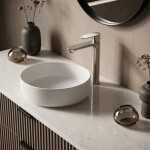 REA - Umyvadlová vysoká baterie Logan Brush Nickel REA-B6684
