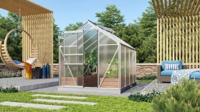 Polykarbonátový skleník – Vitavia Venus 5000, PC 4 mm stříbrný