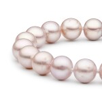Perlový náramek Natasha - levandulová řiční perla, stříbro 925/1000, 18,5 cm Levandulová