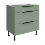 Spodní skříňka Aria ANT 80 D 3S BB - Premium Box Barva korpusu: Antracit, Barva dvířek: SA - Aquamarine AFM