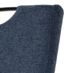 Židle jídelní, taštičkové pružiny v sedáku, modrá látka, černý kov