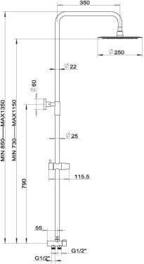 NOVASERVIS - Sprchová souprava k nástenné sprchové nebo vanové baterii SET032,5