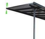 Rojaplast BRUCE H pergola - TRANSPARENTNÍ polykarbonát