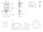 GEBERIT - Kombifix Set předstěnové instalace, klozetu Oudee a sedátka softclose, tlačítko Sigma20, matná černá/černá SANI15CA5505