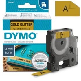 Obchod Šetřílek Dymo D1 2084349, 12mm, černý tisk/zlatý podklad - originální páska