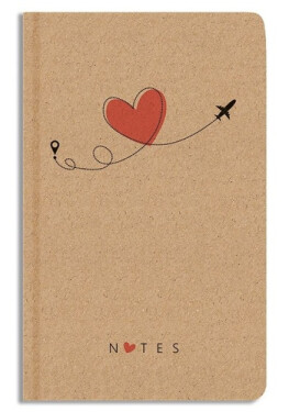 Notes tečkovaný A5 Kraft Letadlo